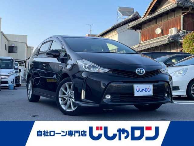 トヨタ プリウス α S ツーリングセレクション 大阪府 2015(平27)年 12.8万km アティチュードブラックマイカ (株)IDOMが運営する【じしゃロン東大阪店】の自社ローン専用車両になります。こちらは現金またはオートローンご利用時の価格です。自社ローンご希望の方は別途その旨お申付け下さい/後期型/純正SDナビ【NSZT-W64】/フルセグTV/バックカメラ/LEDヘッドライト/スマートキー＆プッシュスタート/ビルトインETC/純正17インチアルミ/取説＆保証書