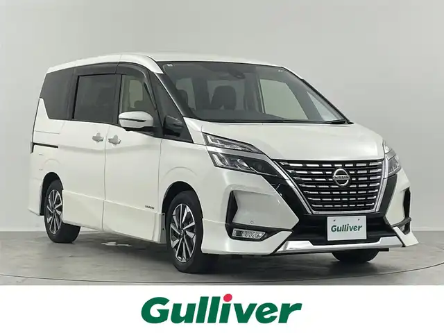 日産 セレナ ハイウェイスター 埼玉県 2020(令2)年 5.4万km パール 純正９型ナビ　フルセグ　ＤＶＤ　ＨＤＭＩ　純正１１型フリップダウンモニター　アラウンドビューモニター　　両側電動スライドドア　ナビ連動ドライブレコーダー　フロントスポイラー　ＬＥＤヘッドライト　ＥＴＣ