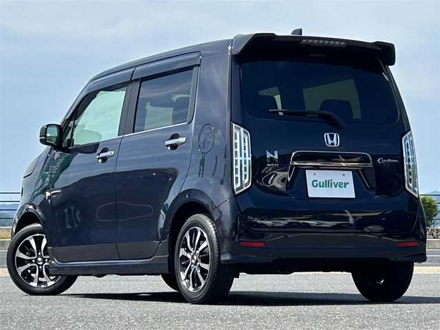 ホンダ Ｎ ＷＧＮ カスタム L 島根県 2023(令5)年 2.5万km トワイライトミストブラックパール ワンオーナー/純正ナビ/CD/DVD/Bluetooth/USB/バックカメラ/ホンダセンシング/レーダークルーズコントロール/ETC/コーナーセンサー/オートライト/LEDヘッドライト/運転席シートヒーター/純正フロアマット/社外14インチスタッドレス積み込み/スペアキー