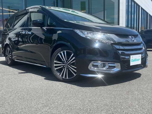 ホンダ オデッセイ アブソルート・EXホンダセンジング 兵庫県 2016(平28)年 7.5万km クリスタルブラックパール 〇純正ナビ/〇フルセグTV/〇両側パワースライドドア/〇アダプティプクルーズコントロール/〇プッシュスタート/〇バックカメラ/〇ビルトインETC/〇ホンダセンシング/〇LEDヘッドランプ/〇オートライト/〇純正アルミ/〇革巻きステアリング/〇デュアルエアコン/〇スマートキーシステム/〇ハーフレザーシート/〇禁煙車