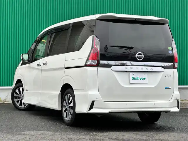 日産 セレナ ハイウェイスター プロパイロットED 宮城県 2017(平29)年 8.5万km ブリリアントホワイトパール プロパイロット/エマージェンシーブレーキ/車線逸脱警報/車線逸脱防止支援/踏み間違い衝突防止アシスト/標識検知システム/コーナーセンサー/アルパインフリップダウンモニター/社外7インチナビ/(フルTV/CD/DVD/SD/BT)/バックカメラ/ビルトインETC/両側パワースライドドア/ハンズフリーオートスライド/オートエアコン/革巻きステアリング/ステアリングスイッチ/オートライト/アイドリングストップ/サンシェード/プッシュスタート＆スマートキー/ウインカー付き電動格納ミラー/ドアバイザー/スペアキー/横滑り防止/LEDヘッドライト/フォグランプ/純正フロアマット/純正16インチAW