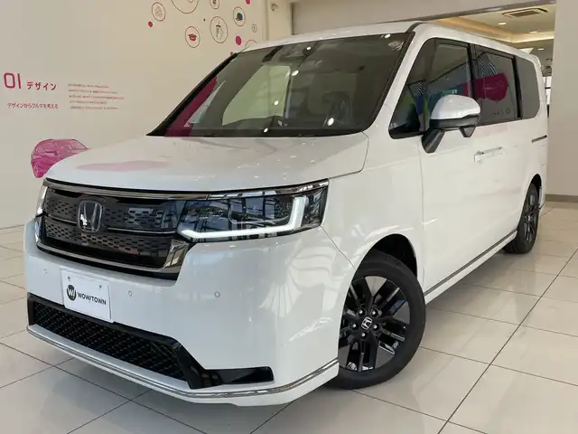 ホンダ ステップワゴン スパーダ eHEV 埼玉県 2025(令7)年 0.1千km プラチナホワイトパール ホンダセンシング/純正11.4インチナビ/　　CD/DVD/BT/フルセグTV/バックカメラ/両側パワースライドドア/パワーテールゲート/アダプティブクルーズコントロール/LEDオートライト/ハーフレザー/シートヒーター/純正16インチAW/パドルシフト/ステアリングスイッチ/プッシュスタート/禁煙車
