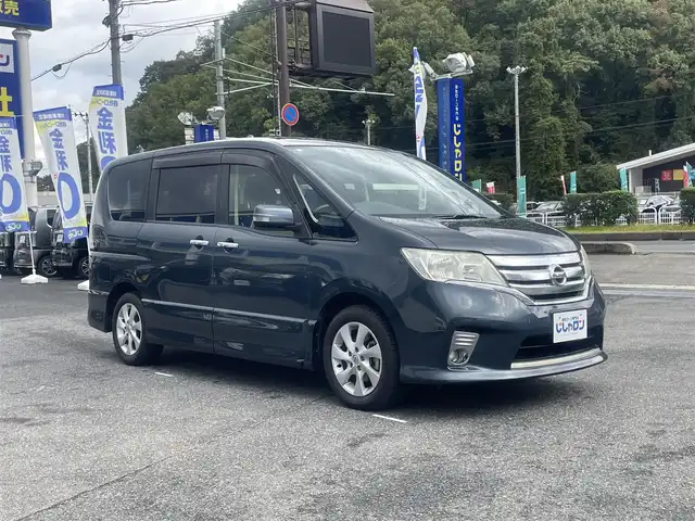 日産 セレナ ハイウェイスター Vセレクション 山形県 2012(平24)年 7.6万km スチールブルー (株)IDOMが運営する【じしゃロン山形店】の自社ローン専用車両になります。/こちらは現金またはオートローンご利用時の価格です。/自社ローンご希望の方は別途その旨お申付け下さい。/〇純正ナビ/〇両側パワースライドドア/〇バックカメラ/〇ビルトインETC/〇クルーズコントロール/〇SRSエアバッグ/〇アイドリングストップ/〇インテリジェントエアコンシステム/〇革巻きステアリングホイール/〇ブラックジャガード織物/トリコットコンビシート/〇折りたたみ格納式パーソナルテーブル/〇純正16インチアルミホイール/〇インテリジェントキー/〇プッシュエンジンスターター/〇禁煙車