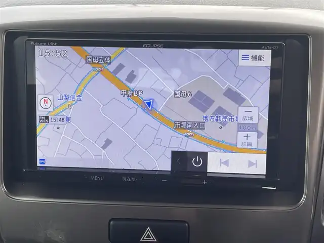 スズキ スペーシア カスタム Z 山梨県 2017(平29)年 9.6万km ブルーイッシュブラックパール3 (株)IDOMが運営する【じしゃロン甲府店】の自社ローン専用車両になります。/こちらは現金またはオートローンご利用時の価格です。自社ローンご希望の方は別途その旨お申し付け下さい/社外7型ＳＤナビ（イクリプス製ナビ）/【ECLIPSE製　型式AVN-R7】/・フルセグTV・CD・DVD・BT接続・BTAudio/ドライブレコーダー/【KENWOOD製　DRV-355】/D席シートヒーター/片側パワースライドドア/純正AW/フロアマット/ETC/スマートキーｘ２