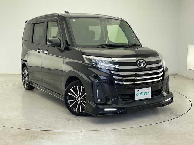 トヨタ ルーミー カスタムG－T 千葉県 2021(令3)年 6.1万km ブラックマイカメタリック SD純正ナビ【AM/FM/BT/CD/DVD】/両側パワースライドドア/オートホールド/アラウンドビューモニター/プリクラッシュセーフティ/横滑り防止装置/ドライブレコーダー【前後】/レーダークルーズコントロール追従機能有/シートヒーター【運転席側+助手席側】/ビルトインETC/スペアキー×1