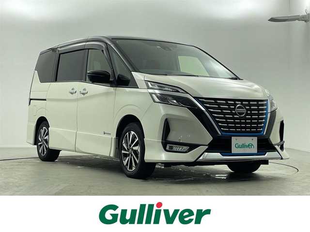 日産 セレナ e－パワー ハイウェイスター V 福井県 2022(令4)年 3.6万km ブリリアントホワイトパール 2トーン 純正SDナビ/CD/DVD/BT/フルセグ/フリップダウンモニター/アラウンドビューモニター/デジタルインナーミラー/ハンズフリーオートスライドドア/プロパイロット/レーダークルーズコントロール/レーンキープアシスト/オートライト/ハイビームアシスト/ＬＥＤヘッドライト/フォグランプ