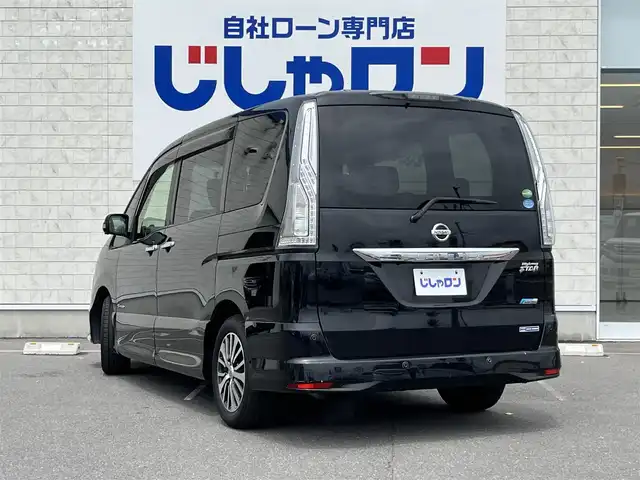 日産 セレナ ハイウェイS S HV Aセーフ 長崎県 2014(平26)年 7.8万km ダイヤモンドブラック (株)IDOMが運営する【じしゃロン長崎店】の自社ローン専用車両になりますこちらは現金またはオートローンご利用時の価格です。自社ローンご希望の方は別途その旨お申付け下さい/純正ナビ　/フルセグ　/ＥＴＣ　/後席フリップダウンモニター　/両側オートスライドドア　/プッシュスタート　/スマートキー　/ＣＤ／ＵＳＢ／ＤＶＤ／ＡＵＸ　/Ｂｌｕｅｔｏｏｔｈ　/クルーズコントロール　/ハロゲン　