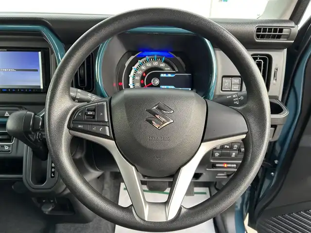 スズキ ハスラー HYBRID G 愛媛県 2022(令4)年 1.4万km デニムブルー ガンメタリック 2トーン 衝突被害軽減システム/社外7インチナビ/バックコーナーセンサー/ETC/前後ドライブレコーダー/Bluetooth接続/シートヒーター/ミュージックプレイヤー接続/オートマチックハイビーム/エンジンスタートボタン/パワーステアリング/レーンキープアシスト/ダブルエアバック/サイドエアバック/アイドリングストップ/横滑り防止装置/盗難防止装置/社外バックカメラ/フルフラットシート/オートライト/ABS