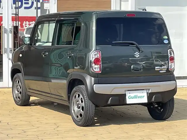 スズキ ハスラー G 宮崎県 2018(平30)年 2.2万km クールカーキPM 〇ワンオーナー/○社外ナビ/○フルセグTV/○バックカメラ/○ビルトインETC/○レーダーブレーキサポート/〇アイドリングストップ/〇純正15インチスチールホイール/〇ハロゲンヘッドランプ/○ベンチシート/○シートバックテーブル/○シートヒーター/○オートエアコン/○リアヒーターダクト/〇キーレスプッシュスタート/○禁煙車