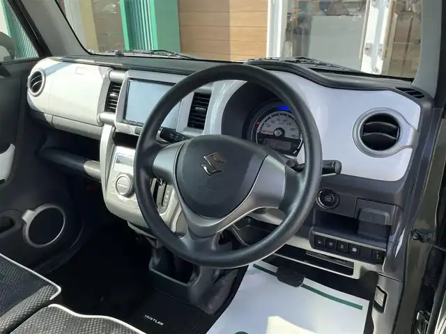 スズキ ハスラー G 宮崎県 2018(平30)年 2.2万km クールカーキPM 〇ワンオーナー/○社外ナビ/○フルセグTV/○バックカメラ/○ビルトインETC/○レーダーブレーキサポート/〇アイドリングストップ/〇純正15インチスチールホイール/〇ハロゲンヘッドランプ/○ベンチシート/○シートバックテーブル/○シートヒーター/○オートエアコン/○リアヒーターダクト/〇キーレスプッシュスタート/○禁煙車