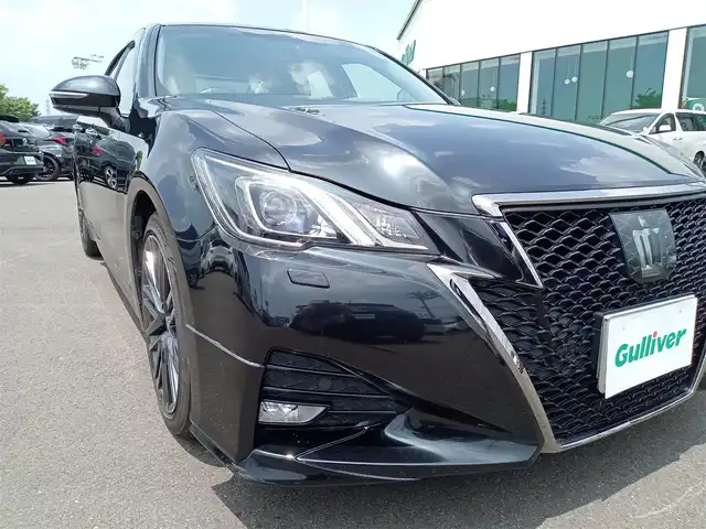 トヨタ クラウン アスリート G-T 福井県 2015(平27)年 4.3万km プレシャスブラックパール ワンオーナー車/純正18インチAW/パドルシフト/電動トランクリッド/本革シート/シートヒーター・エアシート/前席パワーシート/バックカメラ/LEDヘッドライト/Fフォグ/レーダークルーズコントロール/前後コーナーセンサー/ビルトインETC/純正メモリナビ/フルセグテレビ/横滑り防止装置/盗難防止装置/アイドリングストップ/ダブル＋サイドエアバッグ/カーテンエアバッグ/純正フロアマット/スマートキー