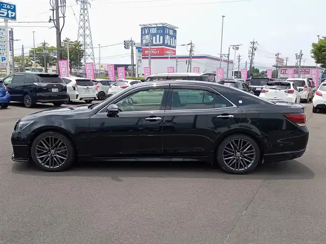 トヨタ クラウン アスリート G-T 福井県 2015(平27)年 4.3万km プレシャスブラックパール ワンオーナー車/純正18インチAW/パドルシフト/電動トランクリッド/本革シート/シートヒーター・エアシート/前席パワーシート/バックカメラ/LEDヘッドライト/Fフォグ/レーダークルーズコントロール/前後コーナーセンサー/ビルトインETC/純正メモリナビ/フルセグテレビ/横滑り防止装置/盗難防止装置/アイドリングストップ/ダブル＋サイドエアバッグ/カーテンエアバッグ/純正フロアマット/スマートキー