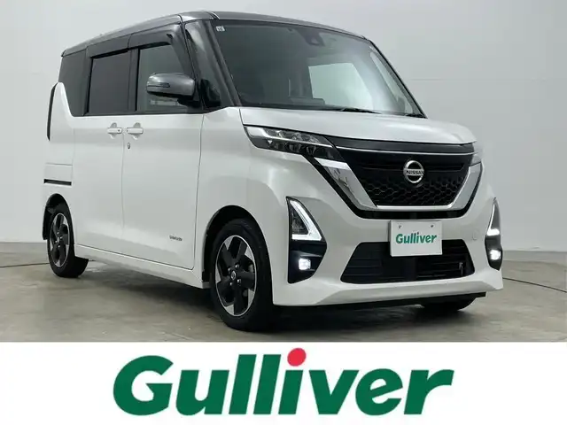 日産 ルークス ハイウェイスター X 岡山県 2021(令3)年 1.6万km チタニウムグレーM/シルキーホワイト 純正9インチナビ/【Bluetooth/フルセグTV/CD/DVD】/型番:MM321D-L/全方位カメラ　/衝突軽減ブレーキ/オートハイビーム　/踏み間違い防止　/コーナーセンサー（前後）/両側パワースライドドア　/レーンアシスト　/フレセグＴＶ/純正ドライブレコーダー前側/ＬＥＤヘッドライト/ビルトインＥＴＣ/プッシュスタート/スマートキー×2/取扱説明書/ナビ取扱説明書