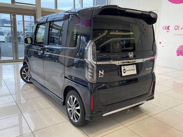 ホンダ Ｎ ＢＯＸ カスタム L 埼玉県 2021(令3)年 5.3万km ミッドナイトブルービームM ホンダセンシング/純正8インチナビ/　　CD/DVD/BT/USB/フルセグ/バックカメラ/左パワースライドドア/レーダークルーズコントロール/レーンキープアシスト/シートヒーター/パーキングセンサー/純正14インチアルミホイール/LEDヘッドライト/ETC/スマートキー/禁煙車