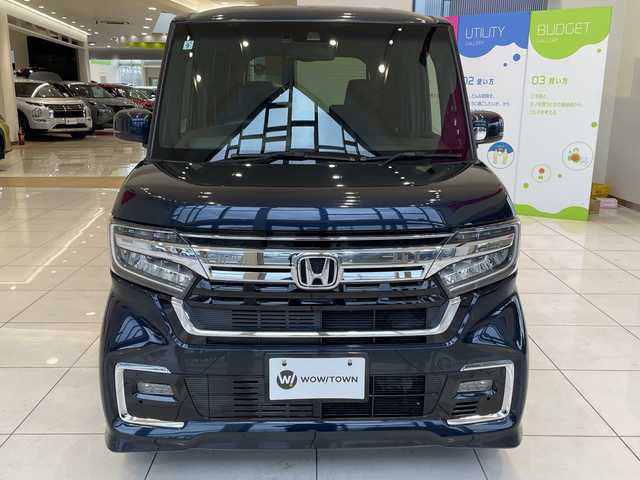 ホンダ Ｎ ＢＯＸ カスタム L 埼玉県 2021(令3)年 5.3万km ミッドナイトブルービームM ホンダセンシング/純正8インチナビ/　　CD/DVD/BT/USB/フルセグ/バックカメラ/左パワースライドドア/レーダークルーズコントロール/レーンキープアシスト/シートヒーター/パーキングセンサー/純正14インチアルミホイール/LEDヘッドライト/ETC/スマートキー/禁煙車
