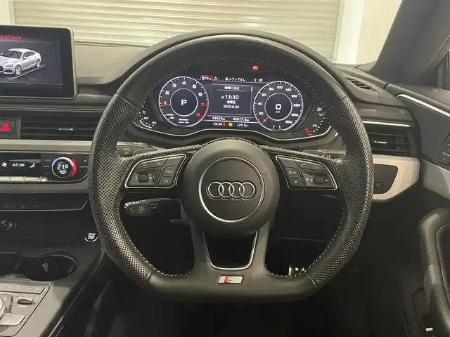 アウディ Ａ５ SB 45TFSIクワトロ スポーツ 静岡県 2019(令1)年 4.4万km グレイシアホワイトメタリック １オーナー　/マトリクスＬＥＤ　/ヴァーチャルコクピット　/ナビ　ＴＶ　Ａｐｐｌｅｃａｒｐｌａｙ　ＢＴ　ＵＳＢ　/３６０°カメラ　/ドラレコ前後　/ハーフレザー　/シートヒーター　/パワーバックドア　/スペアキー　/ＥＴＣ２．０