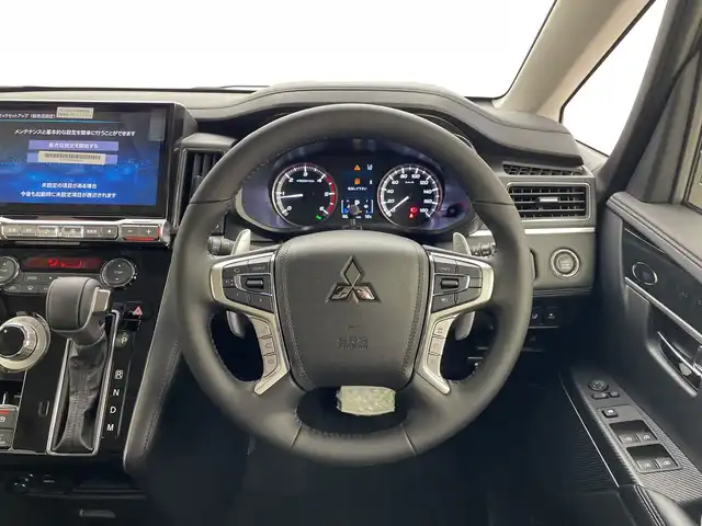 三菱 デリカＤ：５ ブラックエディション 群馬県 2025(令7)年 0.1千km アメジストブラック 登録済未使用車　純正ＡＬＰＩＮＥ１１型ナビ　純正ＡＬＰＩＮＥ１２．８型後席モニター　全周囲カメラ　フルセグＴＶ　衝突被害軽減ブレーキ　レーンアシスト　ブラインドスポットモニター　ＬＥＤ　禁煙車
