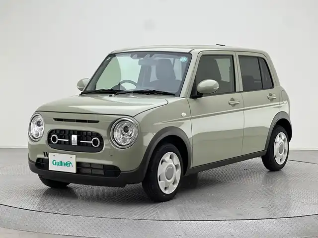 スズキ ラパン ＬＣ L 兵庫県 2024(令6)年 0.2万km トラッドカーキメタリック デュアルカメラブレーキ/純正ナビ＆フルセグTV/（CD＆DVD＆BT）/シートヒーター/コーナーセンサー/ハーフレザーシート/ステアリングスイッチ/オートライト/LEDライト/Aストップ/純正フロアマット/スマートキー/プッシュスタート/Wエアバック