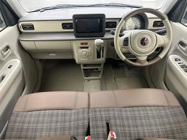 スズキ ラパン ＬＣ L 兵庫県 2024(令6)年 0.2万km トラッドカーキメタリック デュアルカメラブレーキ/純正ナビ＆フルセグTV/（CD＆DVD＆BT）/シートヒーター/コーナーセンサー/ハーフレザーシート/ステアリングスイッチ/オートライト/LEDライト/Aストップ/純正フロアマット/スマートキー/プッシュスタート/Wエアバック