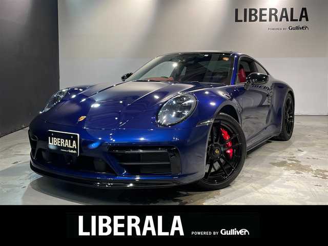 ポルシェ ポルシェ ９１１ カレラ4 GTS 道央・札幌 2023(令5)年 0.9万km 紺Ｍ フロントアクスルリフティングシステム/ボルドーレッドレザーインテリア/スポーツクロノパッケージ/スポーツエキゾースト/レーンチェンジアシスト/トラフィックジャム付ＡＣＣ/ターボＳホイール２０／２１インチ/ゲンチアンブルーメタリック/スペアキーレス/新車時保証書/取扱説明書