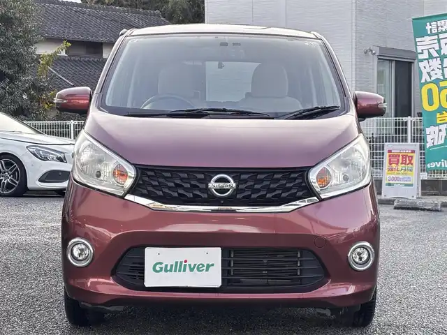 日産 デイズ X 熊本県 2013(平25)年 7.1万km レディッシュマルーンPM 社外7インチナビ（AVN-G02）/【フルセグTV/CD/DVD】/全方囲カメラ/バックカメラ/アイドリングストップ/前後ドライブレコーダー/ETC/オートライト/ウィンカーミラー/プッシュスタート/純正フロアマット/純正ドアバイザー/盗難防止装置/保証書/取扱説明書