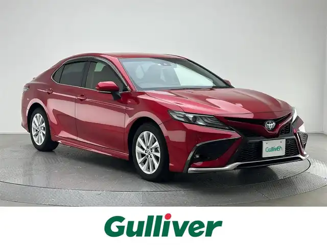 トヨタ カムリ WS 兵庫県 2023(令5)年 1万km 赤 トヨタセーフティセンス/ハーフレザーシート/運転席パワーシート/純正メモリーナビ＆フルセグTV/（CD＆DVD＆BT）/バックカメラ/レーダークルーズコントロール/オートライト/LEDライト/純正17inアルミホイール/TRDリアエアロ/TRD4本出しマフラーん/コーナーセンサー/スマートキー/プッシュスタート/フロアマット