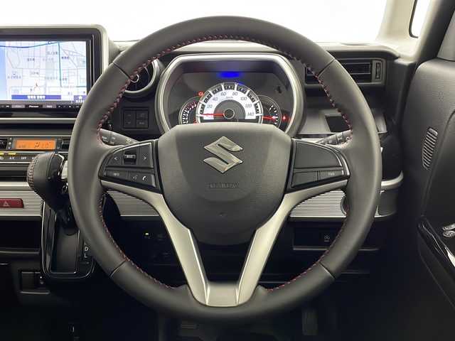 スズキ スペーシア カスタム HYBRID XS 宮崎県 2018(平30)年 5万km ムーンライトバイオレットPM 禁煙車/衝突被害軽減ブレーキ/社外8型ナビTV/（PIONEER/AVIC-RLS901/CD/DVD/Bluetooth/フルセグTV)/社外前後ドライブレコーダー/社外ETC/純正LEDオートライト/純正LEDフォグ/純正15インチアルミ/純正エアロ/純正ルーフエンドスポイラー/純正フロアマット/全方位モニター/両側電動スライドドア/レーンディパーチャーアラート/クリアランスソナー/エネチャージ/オートエアコン/シートヒーター/ハーフレザーシート/ウインカードアミラー/スマートキー/プッシュエンジンスタート/スペアキー/新車時保証書/取扱い説明書