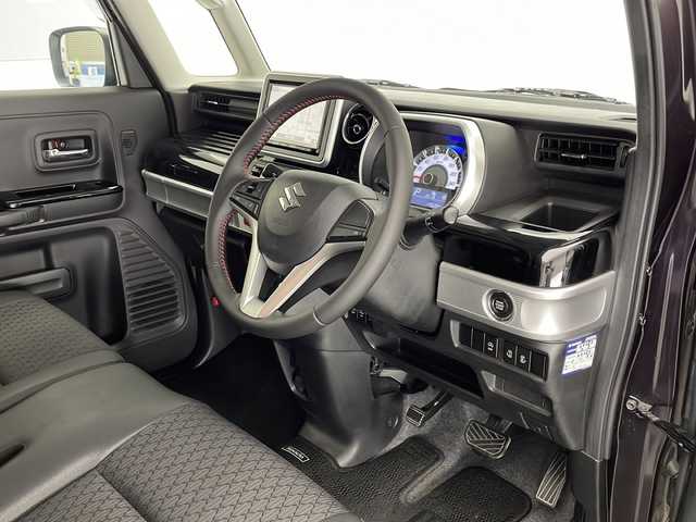スズキ スペーシア カスタム HYBRID XS 宮崎県 2018(平30)年 5万km ムーンライトバイオレットPM 禁煙車/衝突被害軽減ブレーキ/社外8型ナビTV/（PIONEER/AVIC-RLS901/CD/DVD/Bluetooth/フルセグTV)/社外前後ドライブレコーダー/社外ETC/純正LEDオートライト/純正LEDフォグ/純正15インチアルミ/純正エアロ/純正ルーフエンドスポイラー/純正フロアマット/全方位モニター/両側電動スライドドア/レーンディパーチャーアラート/クリアランスソナー/エネチャージ/オートエアコン/シートヒーター/ハーフレザーシート/ウインカードアミラー/スマートキー/プッシュエンジンスタート/スペアキー/新車時保証書/取扱い説明書