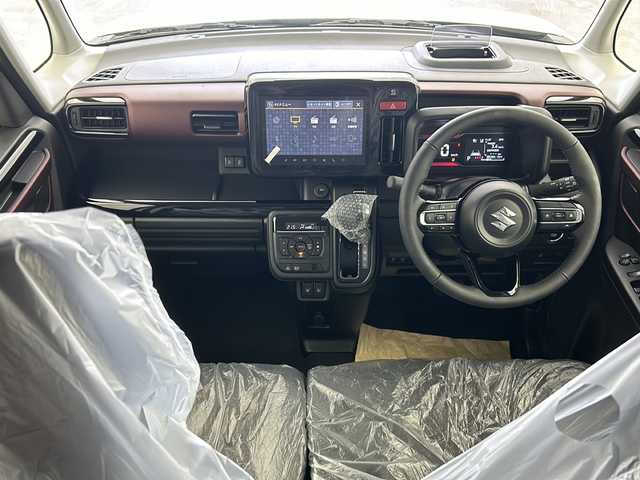 スズキ スペーシア カスタム HYBRID XS 宮城県 2025(令7)年 0.1千km ピュアホワイトパール/ブラック2トーン 届出済み未使用車//4WD//デュアルカメラブレーキ//純正9インチメモリナビ/・スズキコネクト対応通信機装着車//全方位カメラ//両側パワースライド//ハーフレザーシート//シートヒーター//革巻きステアリング//ステアリングヒーター//ステアリングリモコン//レーダークルーズコントロール//HUD//BSM//LEDライト//スマートキー//プッシュスタート//保証書//取扱説明書//スペアキー/全方位モニター付きメモリ-ナビゲーション・スズキコネクト対応通信機装着車(195800円)