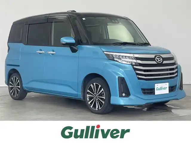 ダイハツ トール カスタムG ターボ 埼玉県 2020(令2)年 2.7万km ブラックマイカメタリック/ターコイズブルーマイカメタリック スマートアシスト　純正ナビ　パノラマモニター　レーダークルーズコントロール　両側パワースライドドア　ドライブレコーダー　ビルトインＥＴＣ　純正アルミホイール　オートライト　ＬＥＤヘッドライト　地デジ