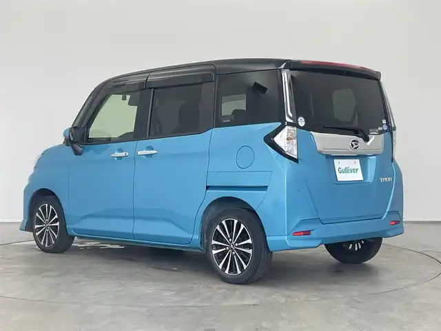 ダイハツ トール カスタムG ターボ 埼玉県 2020(令2)年 2.7万km ブラックマイカメタリック/ターコイズブルーマイカメタリック スマートアシスト　純正ナビ　パノラマモニター　レーダークルーズコントロール　両側パワースライドドア　ドライブレコーダー　ビルトインＥＴＣ　純正アルミホイール　オートライト　ＬＥＤヘッドライト　地デジ
