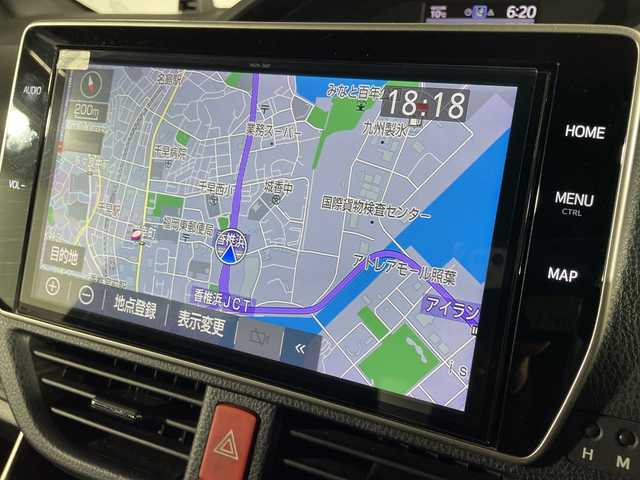 トヨタ エスクァイア ハイブリッド Gi 福岡県 2019(平31)年 7万km ブラック 純正メモリーナビゲーション/フルセグテレビ/CD DVD BT HDMI/バックカメラ/LEDヘッドライト/黒皮シート/シートヒーター/デジタルインナーミラー/ドライブレコーダー前後/両側パワースライドドア/クルーズコントロール/ウッドコンビハンドル/ステアリングスイッチ/オートライト/オートハイビーム/スマートキー/プッシュスタートエンジン