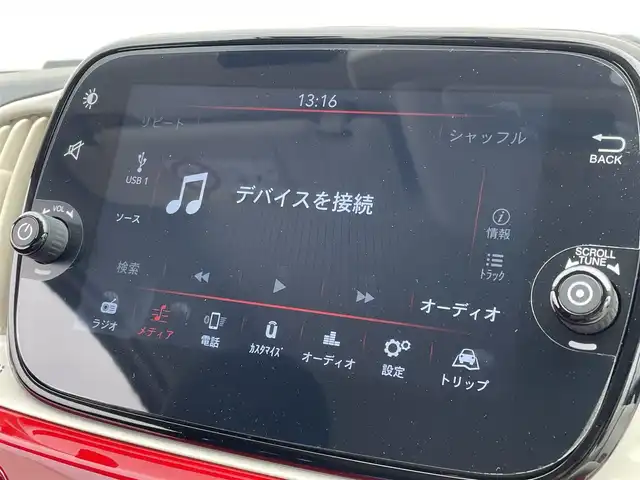 フィアット ５００ 1．2 カルト 東京都 2022(令4)年 1.3万km 赤 ＡｐｐｌｅＣａｒＰｌａｙ/ＡｎｄｒｏｉｄＡｕｔｏ　/社外１２セグ　/Ｂカメラ/前後ドラレコ/ＥＴＣ/ｉ－ＳＴＯＰ/ＣＩＴＹモード/パドルシフト/ＵＳＢ/革巻きステア/キーレス/ＩＳＯＦＩＸ