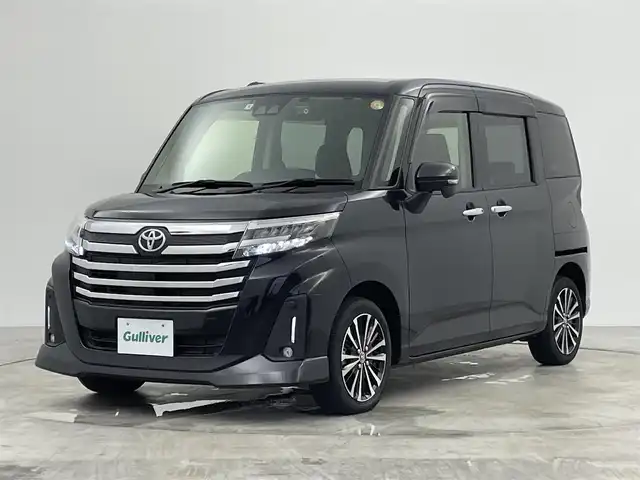 トヨタ ルーミー カスタムG－T 群馬県 2022(令4)年 2.2万km ブラックマイカメタリック ワンオーナー　純正９型ナビ　Ｂカメラ　スマアシ　衝突軽減　レーダークルーズ　ＡＨＢ　コーナーセンサー　両パワスラ　前後ドラレコ　ＬＥＤヘッド　ＬＥＤフォグ　ビルトインＥＴＣ　Ｐスタート　純正アルミ　禁煙車