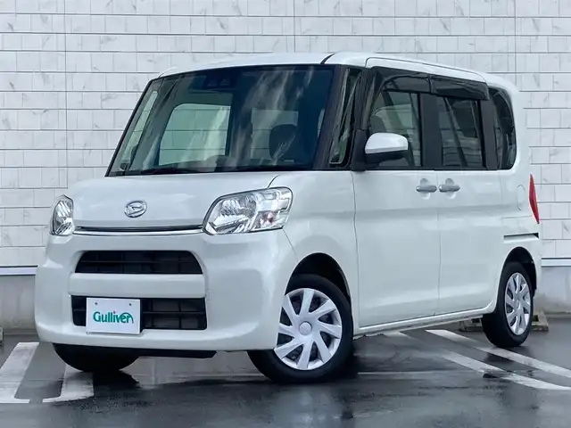 ダイハツ タント L SA Ⅲ 静岡県 2018(平30)年 2.4万km パールホワイトⅢ スマートアシスト3/純正SDナビ(NSZN-W68D)/　AM FM CD DVD Bluetooth USB/リアクリアランスソナー/センターピラーレス/リアサンシェード/アイドリングストップ/ハロゲンヘッドライト/社外フロアマット/リモコンキー/スペアキー有/フルセグTV/両側スライドドア