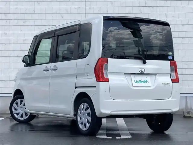 ダイハツ タント L SA Ⅲ 静岡県 2018(平30)年 2.4万km パールホワイトⅢ スマートアシスト3/純正SDナビ(NSZN-W68D)/　AM FM CD DVD Bluetooth USB/リアクリアランスソナー/センターピラーレス/リアサンシェード/アイドリングストップ/ハロゲンヘッドライト/社外フロアマット/リモコンキー/スペアキー有/フルセグTV/両側スライドドア