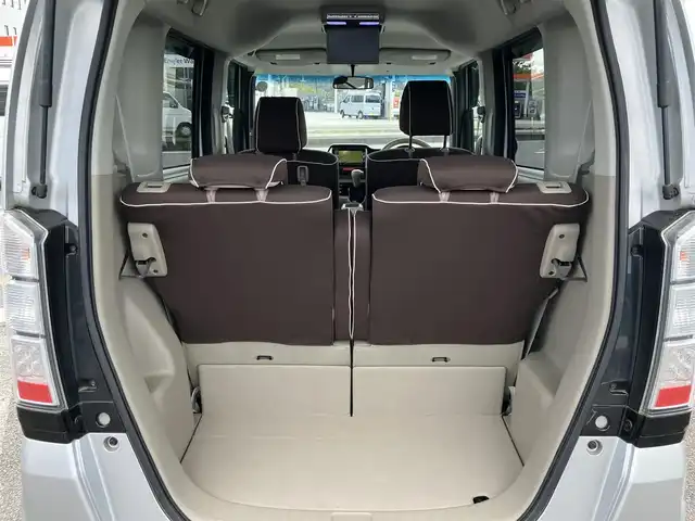ホンダ Ｎ ＢＯＸ G Lパッケージ 広島県 2012(平24)年 4.1万km アラバスターシルバーメタリック 純正ディラーナビ（VXM-128VSX）/バックカメラ/ワンセグ/CD/DVD/AM/FM/純正フリップダウンモニター/左側パワースライドドア/シートカバー/スマートキー/スペアキー