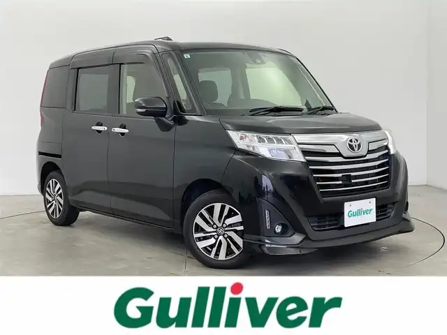 トヨタ ルーミー カスタムG S 富山県 2017(平29)年 2.1万km ブラックマイカメタリック 純正ナビ（CD　bluetooth）/ワンセグTV/バックカメラ/リアコーナーセンサー/ビルトインETC/両側パワースライドドア/前ドラレコ（DRT-H66A）/衝突軽減ブレーキ/車線逸脱警報/先行車発進お知らせ/クルーズコントロール/横滑防止装置/LEDヘッドライト/フォグ/スマートキー/プッシュスタート/純正マット・バイザー