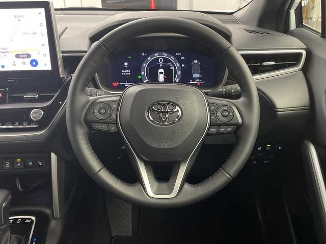 トヨタ カローラ クロス ハイブリッド Z 群馬県 2025(令7)年 0.7万km プラチナホワイトパールマイカ 純正１０．５型ナビ　全周囲カメラ　ＬＥＤリヤフォグランプ　トヨタチームメイト　ＢＳＭ　ハーフレザーシート　シートヒーター　ＥＴＣ２．０　衝突被害軽減ブレーキ　レーンアシスト　LEDヘッドライト　禁煙