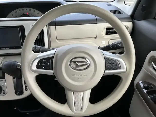 ダイハツ ムーヴ キャンバス 大阪府 2021(令3)年 2.2万km パールホワイトⅢ/ナチュラルベージュマイカメタリック 2トーン 社外ナビ　Stradaナビ/・Bluetooth/フルセグTV/CD/DVD/IPod/ラジオ/主要装備/・アラウンドビューモニター/・衝突軽減ブレーキ/・横滑り防止装置/・両側パワースライドドア/・ステアリングスイッチ/・ハロゲンヘッドライト/・オートマチックハイビーム/・ヘッドライトレベライザー/・フォグランプ/・純正ホイールキャップ/・純正フロアマット/・前後ドライブレコーダー/・ETC