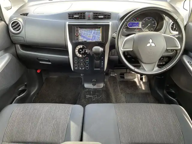 三菱 ｅＫカスタム G 東京都 2014(平26)年 2.4万km シルキーホワイト 社外メモリナビ/CD/DVD/FM・AM/Bluetooth/USB//ワンセグTV/バックカメラ/ETC/ドライブレコーダー前後/キセノンヘッドライト/純正１４インチアルミホイール/純正フロアマット/プッシュスタート/アイドリングストップ/保証書/取扱説明書/記録簿/スペアキー