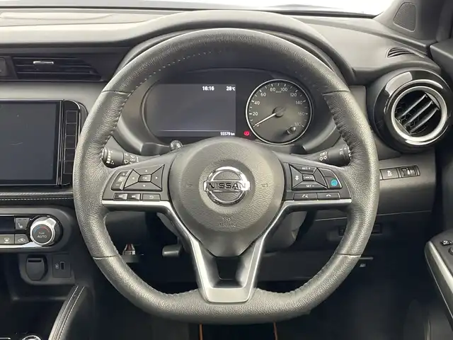 日産 キックス X 新潟県 2020(令2)年 5.6万km ダークブルー ワンオーナー/プロパイロット/純正メモリナビ/　フルセグTV/Bluetooth/CD/DVD/USB/衝突被害軽減ブレーキ/レーンキープアシスト/レーダークルーズコントロール/アラウンドビューモニター/インテリジェントルームミラー/純正ドライブレコーダー【DH5-D】/ハーフレザーシート/前席シートヒーター/ステアリングヒーター/前後コーナーセンサー/ビルトインETC2.0/ステアリングスイッチ