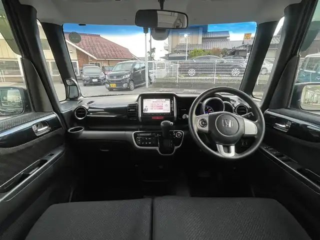 ホンダ Ｎ ＢＯＸ カスタム G SSパッケージ 山形県 2014(平26)年 9.9万km スマートブラック ワンオーナー/Gathersナビ　VXM-142VFi/BT/ワンセグテレビ/USB/ipod/DVD再生機能付/バックカメラ/アイドリングストップ/ETC/両側パワースライドドア/純正フロアマット/純正アルミホイール/横滑り防止装置/衝突被害軽減システム/スペアキー/取扱説明書/保証書