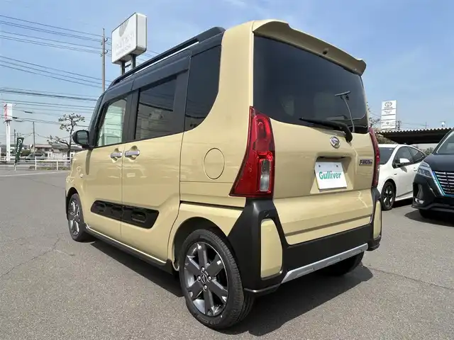 ダイハツ タント ファンクロスターボ 岡山県 2024(令6)年 0.1万km未満 ブラックマイカメタリック/サンドベージュメタリック 純正ナビ/（AM.FM.BT.TV.DVD.CD）/スマートアシスト/・衝突警報機能/・ブレーキ制御付き誤発進抑制機能（前方・後方）/・車線逸脱警報機能/・標識認識機能/両側パワースライドドア/シートヒーター/ルーフレール/前後ドラレコ