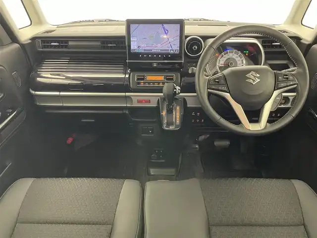 スズキ スペーシア カスタム HYBRID XS ターボ 愛知県 2022(令4)年 0.5万km ガンＭⅡ 純正９型ナビ　フルセグＴＶ　ＤＶＤ　カープレイ対応　全方位カメラ　シートヒーター　ハーフレザー　デュアルカメラブレーキ　衝突軽減　追従クルコン　両側パワスラ　ＬＥＤオートライト　フォグランプ　ドラレコ　HUD　パドルシフト　リヤパーキングセンサー　禁煙