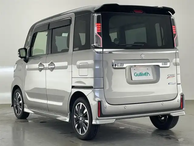スズキ スペーシア カスタム HYBRID XS ターボ 愛知県 2022(令4)年 0.5万km ガンＭⅡ 純正９型ナビ　フルセグＴＶ　ＤＶＤ　カープレイ対応　全方位カメラ　シートヒーター　ハーフレザー　デュアルカメラブレーキ　衝突軽減　追従クルコン　両側パワスラ　ＬＥＤオートライト　フォグランプ　ドラレコ　HUD　パドルシフト　リヤパーキングセンサー　禁煙