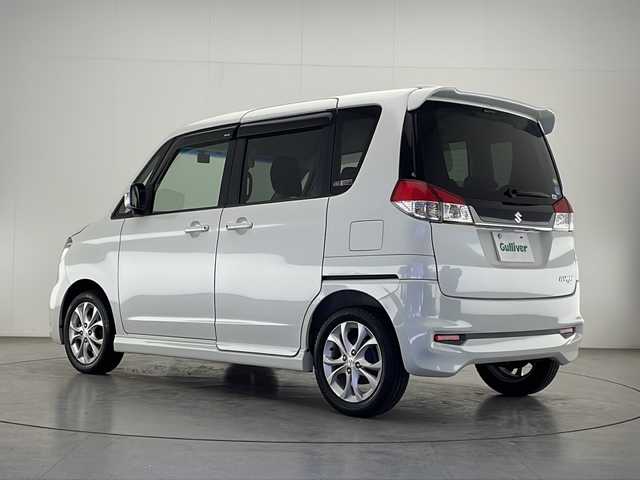 スズキ ソリオ バンディット 宮崎県 2014(平26)年 4.8万km パールホワイト 禁煙車/社外ディスプレイオーディオナビ/（イクリプス/AVN-Z05i/Bluetooth/FMAM/外部入力）/純正キセノンオートライト/純正フォグ/純正15インチアルミ/純正エアロ/純正ルーフエンドスポイラー/純正フロアマット/社外前後ドライブレコーダー/社外ETC/左側電動スライドドア/リアプライバシーガラス/ウインカードアミラー/本革巻ハンドル/オートエアコン/スマートキー/プッシュエンジンスタート/新車時保証書/取扱い説明書
