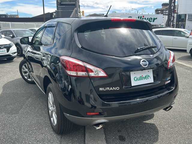 日産 ムラーノ 250XV 富山県 2012(平24)年 6.1万km スーパーブラック ワンオーナー/スマートキー（２本）/レザーシート/メーカーオプションナビ/フルセグTV/ビルトインETC/バックカメラ/左サイドカメラ/クルーズコントロール/シートヒーター（D/N）/フォグランプ/純正ドアバイザー/純正フロアマット/横滑り防止装置/前後ドラレコ/ステアリングスイッチ/保証書/取扱説明書/ナビ取扱説明書/車載タイヤ（社外ホイール235/65R18）