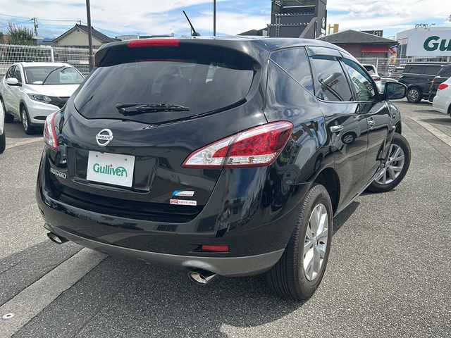 日産 ムラーノ 250XV 富山県 2012(平24)年 6.1万km スーパーブラック ワンオーナー/スマートキー（２本）/レザーシート/メーカーオプションナビ/フルセグTV/ビルトインETC/バックカメラ/左サイドカメラ/クルーズコントロール/シートヒーター（D/N）/フォグランプ/純正ドアバイザー/純正フロアマット/横滑り防止装置/前後ドラレコ/ステアリングスイッチ/保証書/取扱説明書/ナビ取扱説明書/車載タイヤ（社外ホイール235/65R18）