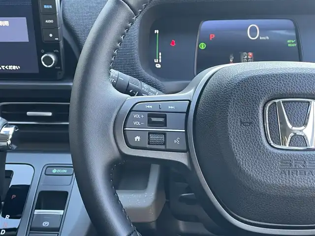 ホンダ フリード ハイブリット e:HEV AIR EX 滋賀県 2025(令7)年 0.1千km メテオロイドグレーメタリック 登録済未使用車/純正9型メモリーナビ/・Bluetooth/USB/フルセグ/・AndroidoAuto/AppleCarPlay/ホンダセンシング/追従クルーズコントロール/ハーフレザーシート/シートヒーター/BSM/バックカメラ/電子パーキング/LEDライト/純正１５AW